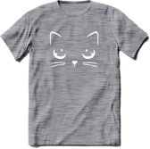 Wat heb jij daar? - Katten T-Shirt Kleding Cadeau | Dames - Heren - Unisex | Kat / Dieren shirt | Grappig Verjaardag kado | Tshirt Met Print | - Donker Grijs - Gemaleerd - XXL