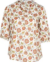 Paprika Dames Hemd met Indische bloemen - Blouse - Maat 48