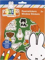 Nijntje raamstickers, niet permanente verplaatsbare stickers met speelachtergrond - Bambolino Toys