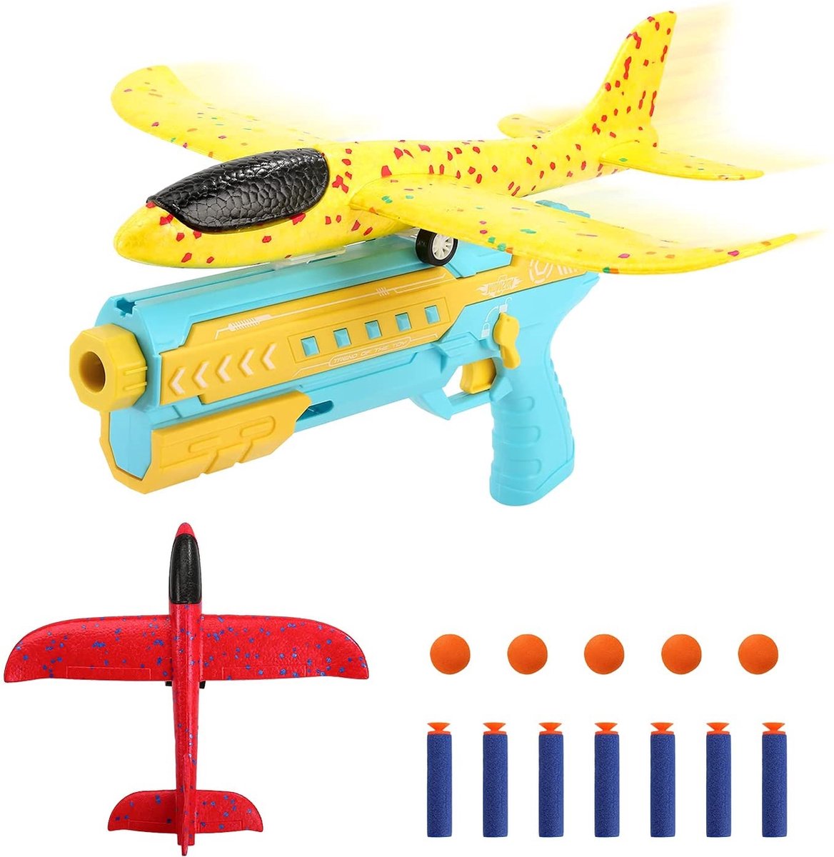 B-Joy BJoy Vliegtuig Speelgoedvoertuig Katapult 4 in 1 Blaster