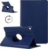 LuxeBass Hoesje geschikt voor Samsung Galaxy Tab A 10.1 inch 2019 SM T510 T515 Draaibaar Hoesje - donker blauw