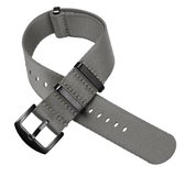 Horlogeband Nylon band - Nato strap - Grijs - 22mm