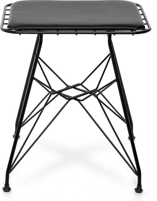 Barkruk zwart - tuinkruk - terras kruk - design kruk - zwart - bijzetstoel -