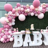 95 PCs Pink Marriage Proposal Ballonboog – Ballon Verjaardag – Decoratie- Babyshower – Verjaardag – Bruiloft – Feest - Complete Set