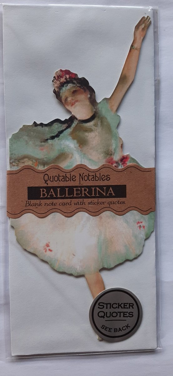 the unemployed philosophers guild ballerina quotable notes bedankt wenskaart - verjaardagskaart- ansichtkaart – felicitatiekaart met Envelop