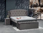 opbergbed Di Caprio - Boxspring - met opbergruimte - 180/200 - Antraciet