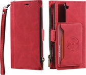 Book Case Samsung Galaxy S22 Plus | Hoogwaardig PU Leren Telefoonhoesje | Rood