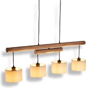 Boho-stijl Hanglamp,hanglamp zwart, naturel kleur, 4-lichtbronnen,Scandinavisch Hanglamp, Vintage Hanglamp,Moderne Hanglamp, retro E27 fitting  Hanglamp, Slaapkamer Hanglamp,woonka