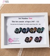 Cateye shellac 9D 6-delige (#7-#12)  manicure set met gratis magneet - Nagellak