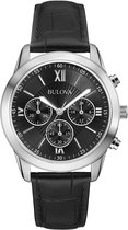 Bulova  96A173 Horloge - Leer - Zwart - Ø 40 mm