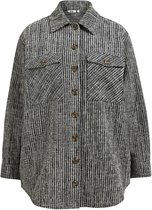 WE Fashion Dames bouclé overshirt - Curve