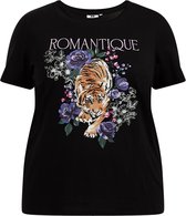 WE Fashion Dames T-shirt met opdruk - Curve