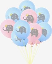 olifantjes latex ballonnen set - 12 stuks