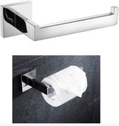 Renor Badkamer Accessoires - Roestvrij Staal -  Badkamer Artikel - Toiletpapierhouder - Toiletrolhouder - Zilver