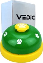 VEDIC® - Hondenbel Groen/Geel - Intelligentie training - Hondentraining - RVS