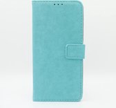 P.C.K. Hoesje/Boekhoesje/Bookcase lichtblauw geschikt voor Samsung Galaxy A22 (5G) MET Glasfolie