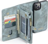 Caseme - Telefoonhoesje geschikt voor Apple iPhone 13 Hoesje Uitneembare 2in1 Portemonnee Bookcase - Blauw
