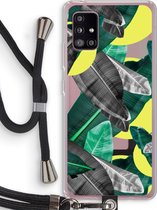 Case Company® - Samsung Galaxy A51 5G hoesje met Koord - Fantasie jungle - Telefoonhoesje met Zwart Koord - Bescherming aan alle Kanten en Over de Schermrand