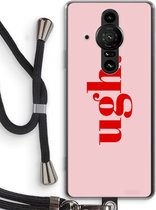Case Company® - Sony Xperia Pro-I hoesje met Koord - Ugh - Telefoonhoesje met Zwart Koord - Bescherming aan alle Kanten en Over de Schermrand