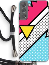 Case Company® - Samsung Galaxy S22 Plus hoesje met Koord - Pop Art #3 - Telefoonhoesje met Zwart Koord - Bescherming aan alle Kanten en Over de Schermrand