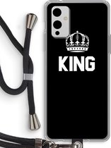Case Company® - OnePlus 9 hoesje met Koord - King zwart - Telefoonhoesje met Zwart Koord - Bescherming aan alle Kanten en Over de Schermrand