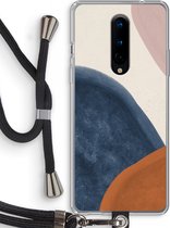 Case Company® - OnePlus 8 hoesje met Koord - Geo #1 - Telefoonhoesje met Zwart Koord - Bescherming aan alle Kanten en Over de Schermrand