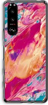 Case Company® - Sony Xperia 5 III hoesje - Pastel Echoes - Soft Cover Telefoonhoesje - Bescherming aan alle Kanten en Schermrand