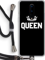 Case Company® - OnePlus 8 hoesje met Koord - Queen zwart - Telefoonhoesje met Zwart Koord - Bescherming aan alle Kanten en Over de Schermrand
