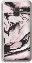 Case Company® - Samsung Galaxy A8 (2018) hoesje - Roze stroom - Soft Cover Telefoonhoesje - Bescherming aan alle Kanten en Schermrand