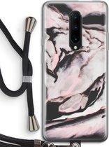 Case Company® - OnePlus 7 Pro hoesje met Koord - Roze stroom - Telefoonhoesje met Zwart Koord - Bescherming aan alle Kanten en Over de Schermrand