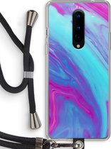 Case Company® - OnePlus 8 hoesje met Koord - Zweverige regenboog - Telefoonhoesje met Zwart Koord - Bescherming aan alle Kanten en Over de Schermrand