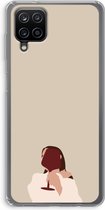 Case Company® - Samsung Galaxy A12 hoesje - I drink wine - Soft Cover Telefoonhoesje - Bescherming aan alle Kanten en Schermrand