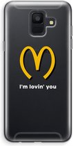 Case Company® - Samsung Galaxy A6 (2018) hoesje - I'm lovin' you - Soft Cover Telefoonhoesje - Bescherming aan alle Kanten en Schermrand