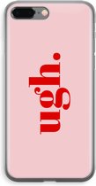 Case Company® - iPhone 8 Plus hoesje - Ugh - Soft Cover Telefoonhoesje - Bescherming aan alle Kanten en Schermrand