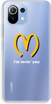 Case Company® - Xiaomi Mi 11 Lite hoesje - I'm lovin' you - Soft Cover Telefoonhoesje - Bescherming aan alle Kanten en Schermrand