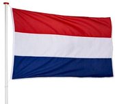 Senvi Printwear - Flag Netherlands - Grote Nederland vlag - Gemaakt Van 100% Polyester - UV & Weerbestendig - Met Versterkte Mastrand - Messing Ogen - 90x150 CM - Fair Working Cond