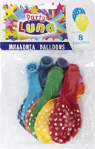 ballonnen bloemen latex multicolor 8 stuks