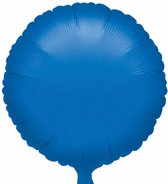 folieballon rond 43 cm folie blauw