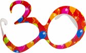 feestbril 30 jaar 18 cm rood