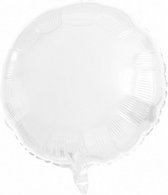folieballon rond 45 cm wit