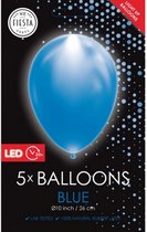 ballon led 25 cm latex blauw 5 stuks