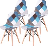 PrettyGoods® Eetkamerstoelen - Kamerstoelen - Dineerstoelen - Stoelen - Nordic Style - Set van 4