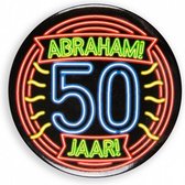button 50 Abraham neon 5,5 cm zwart