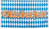 vlag Oktoberfest 90x150 cm polyester blauw/wit