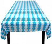 tafelkleed Oktoberfest 130 x 180 cm blauw/wit