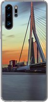 Geschikt voor Huawei P30 Pro hoesje - Rotterdam - Erasmus - Zonsondergang - Siliconen Telefoonhoesje