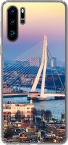 Geschikt voor Huawei P30 Pro hoesje - Rotterdam - Skyline - Zonsondergang - Siliconen Telefoonhoesje
