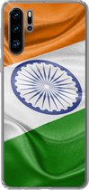 Geschikt voor Huawei P30 Pro hoesje - Close-up van de vlag van India - Siliconen Telefoonhoesje
