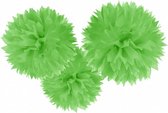 pompoms feestdecoratie 40,6 cm 3 stuks groen