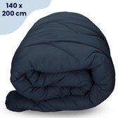 Soulsnooze Luxe Bedrukt Dekbed - Hoesloos Dekbed - Dekbed zonder overtrek - Enkel dekbed 140 x 200 - Antraciet